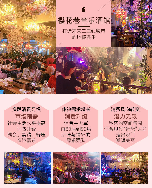 櫻花巷音樂酒館加盟，打造未來二三線城市的地標娛樂